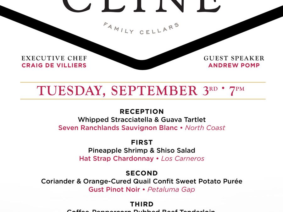 Cline Family Cellars Wine Dinner